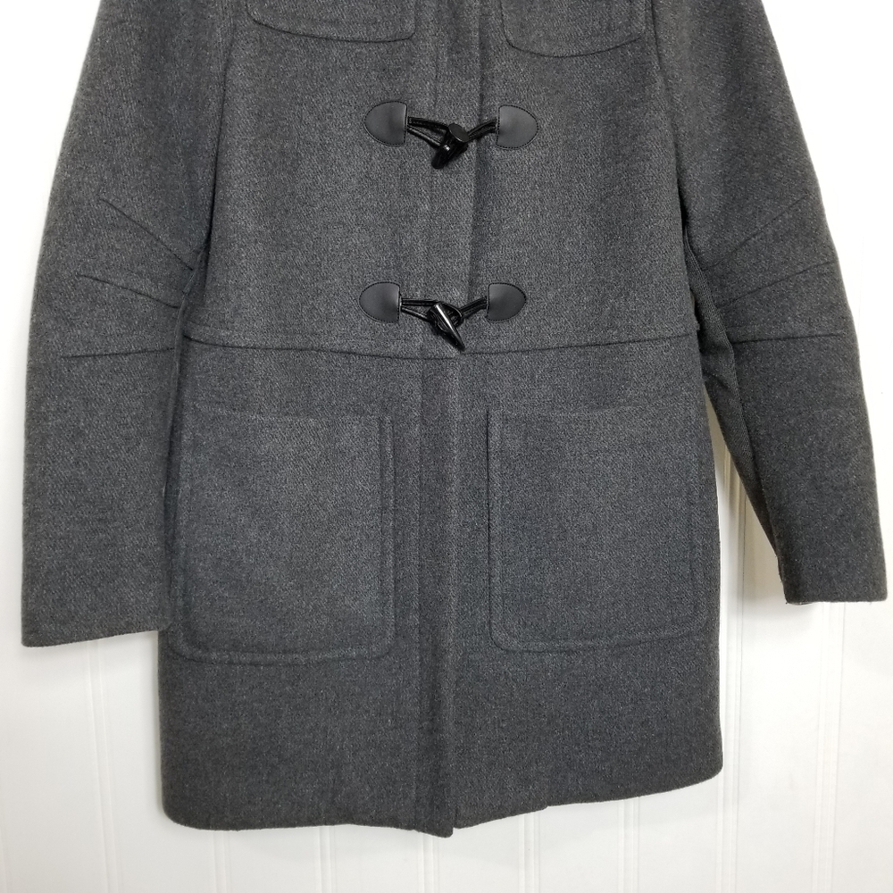 Bcbgeneration Charcoal Wool Blend Toggle Coat Fau… - image 4